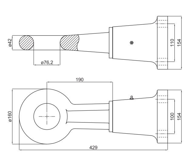 Occhione flangiato Ø 76 categoria F3 omologato - No brand