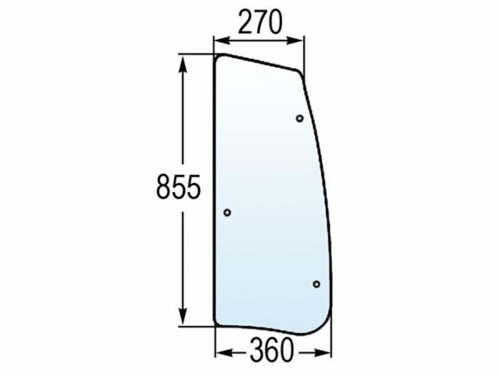 Vetro laterale regolabile Sx adattabile al riferimento originale Same 04418828 - Ama
