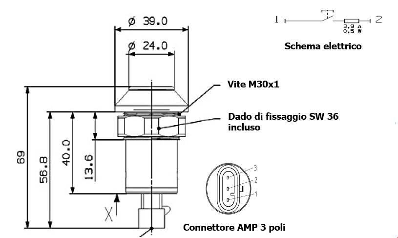 Interruttore a pulsante Pneutron Verde - Pneutron