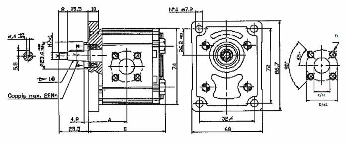 Pompa ad ingranaggi gruppo 1 da 4,70cc destra “made in Italy” - Ama Refluid