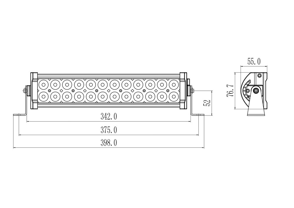 Barra a led Universale AMA 10-48V 6480LM 72W - Ama