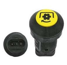 Interruttore a pulsante Pneutron giallo simbolo presa di forza PTO - Pneutron