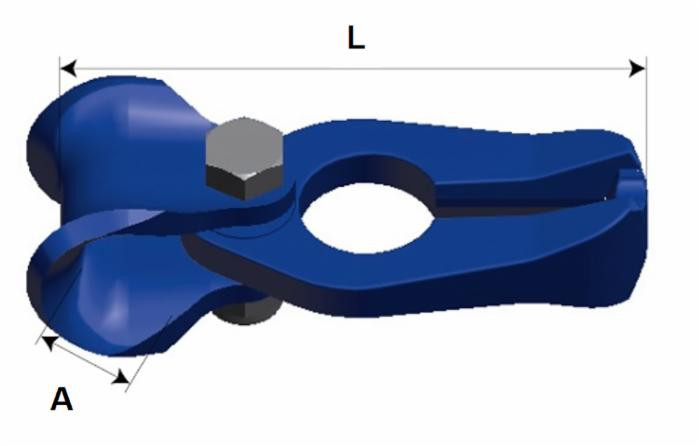 Gancio girevole fune-catena G100 per catena Ø 7/8mm lunghezza 140mm - No brand