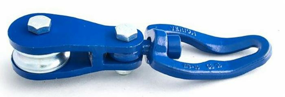 Gancio girevole fune-catena con puleggia G100 per catena Ø 7/8mm - No brand