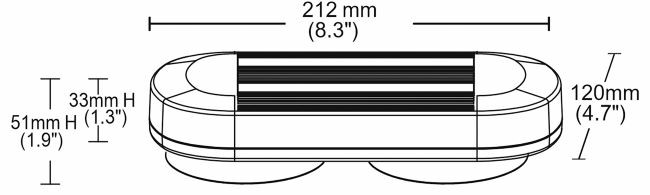 Barra a LED magnetica 12-24V DC, 48W, base magnetica - Ama