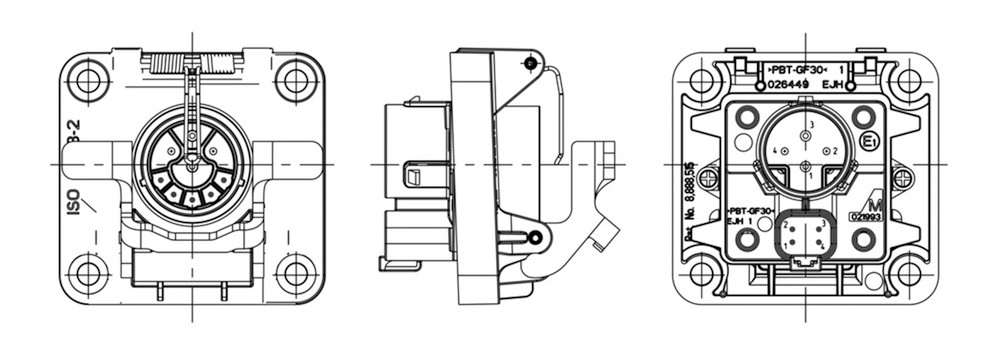 Presa 9 poli ISOBUS Active Nera 12V in plastica   - Erich Jaeger