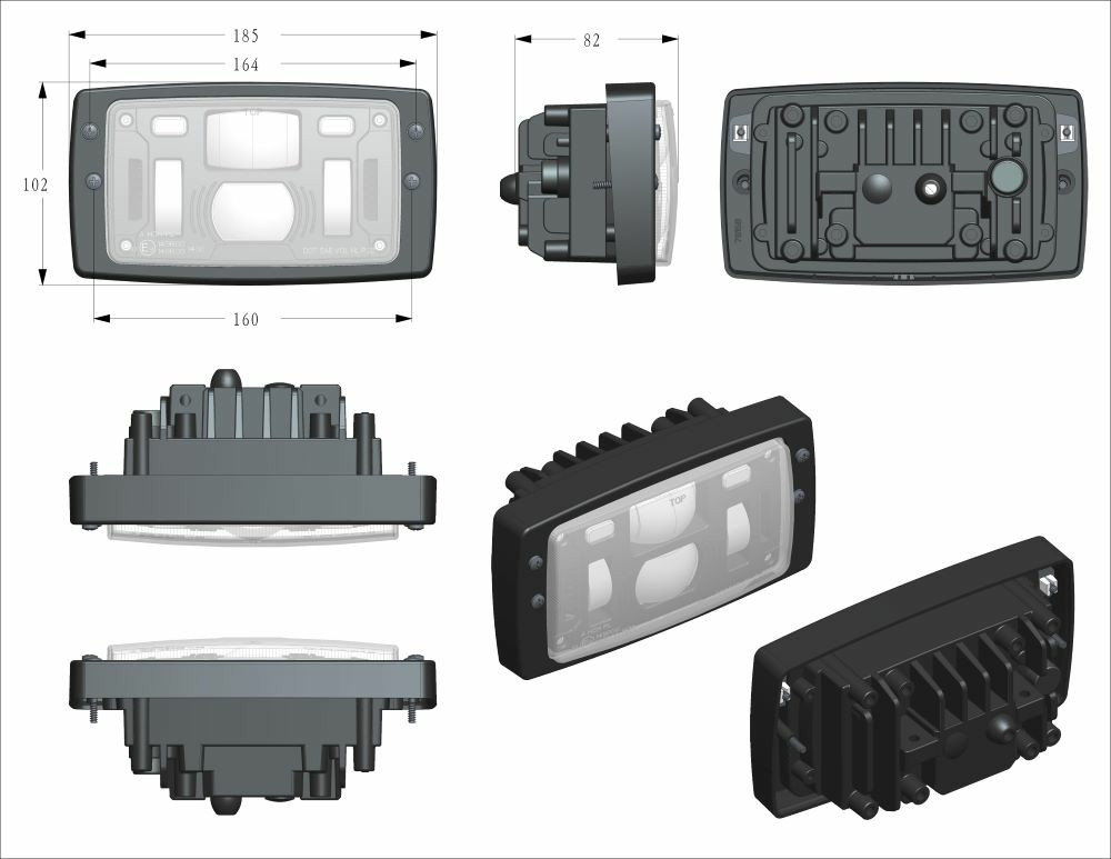 Proiettore a LED 12-24V con funzioni multiple - Ama