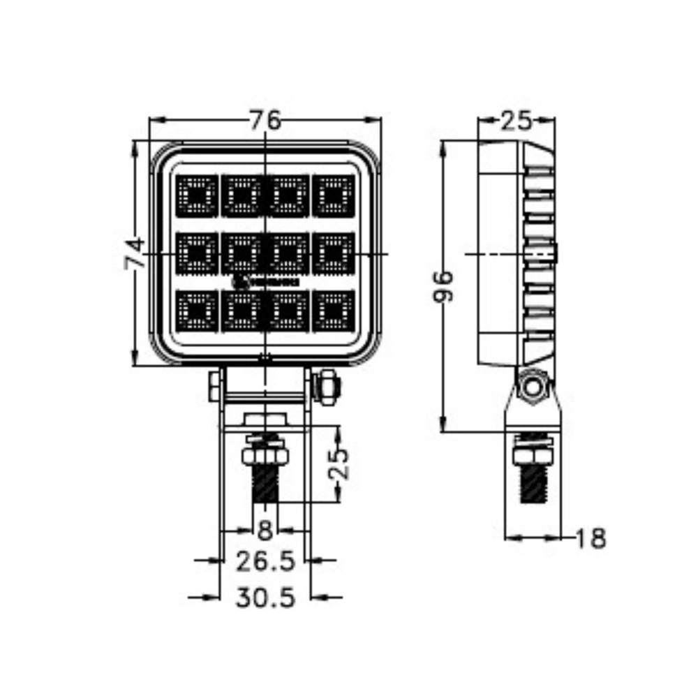 Faro da Lavoro LED Ama 10-30 V 1800 LM - Ama