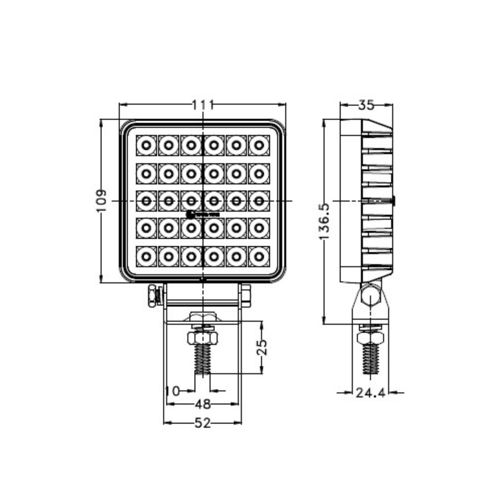 Faro lavoro LED Ama 10-30V 3800 LM - Ama