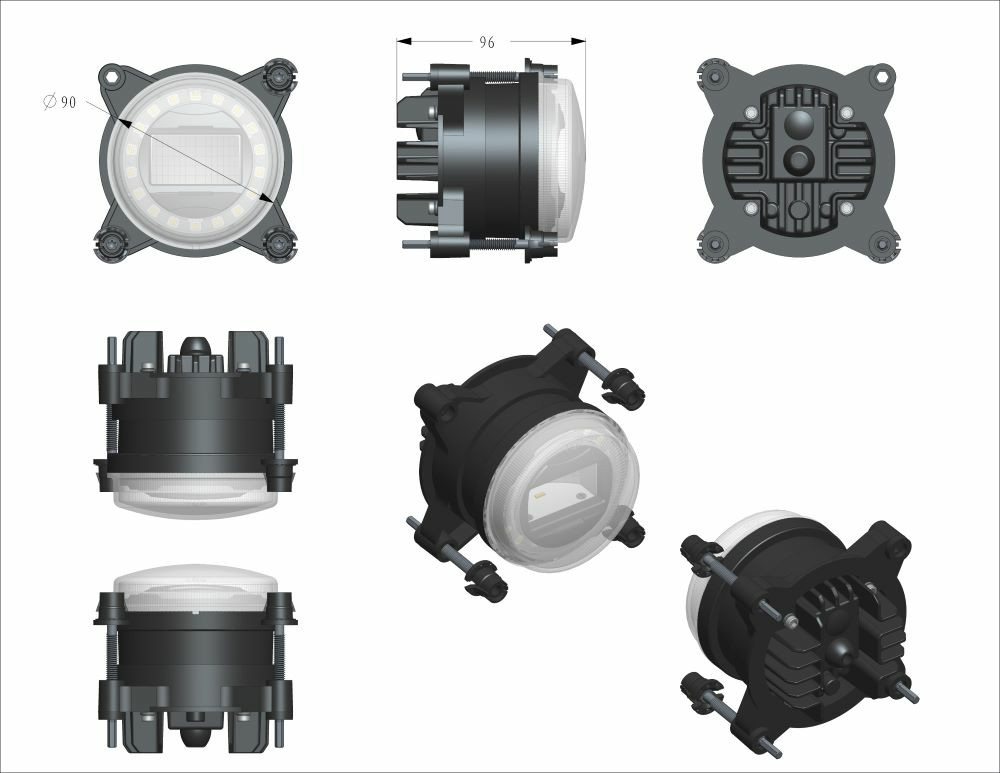 Kit Proiettori LED compatibili con Fendt, Massey Ferguson, Claas, Renault, Valmet & Valtra - Ama