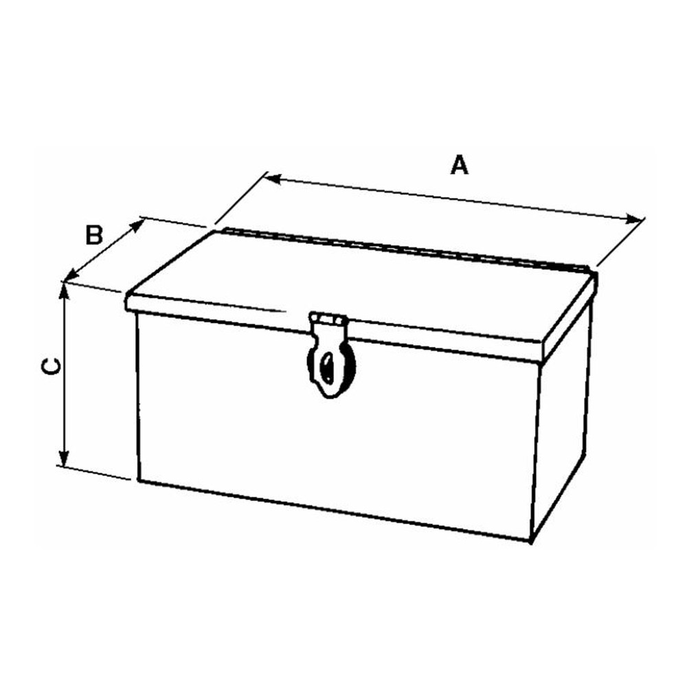 Cassetta porta attrezzi in lamiera 300x90x95mm - Ama