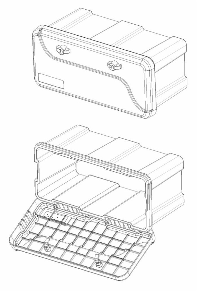 Cassetta porta attrezzi in plastica 2 serrature - No brand