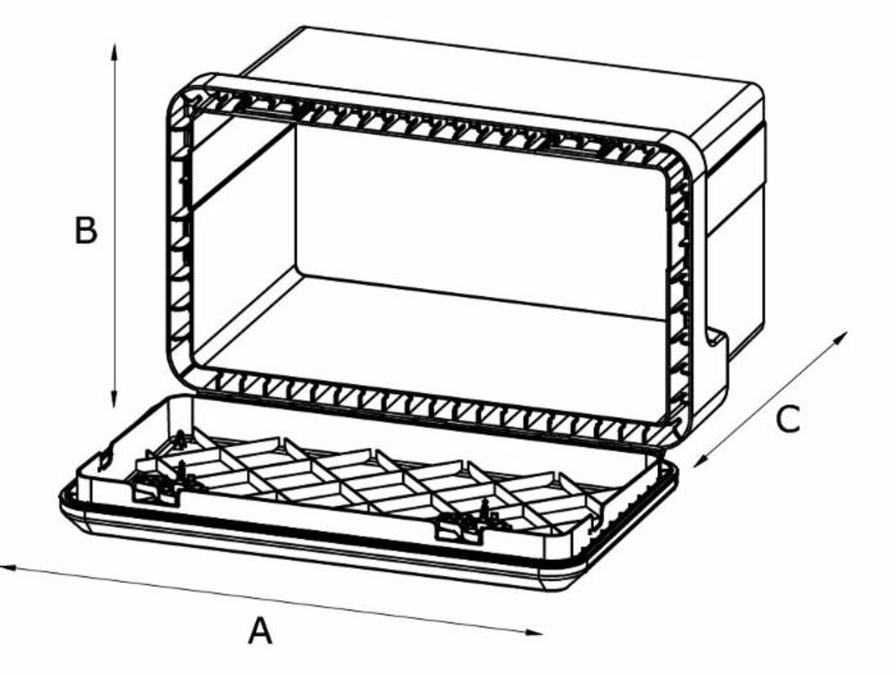 Cassetta porta attrezzi in plastica 2 serrature - No brand