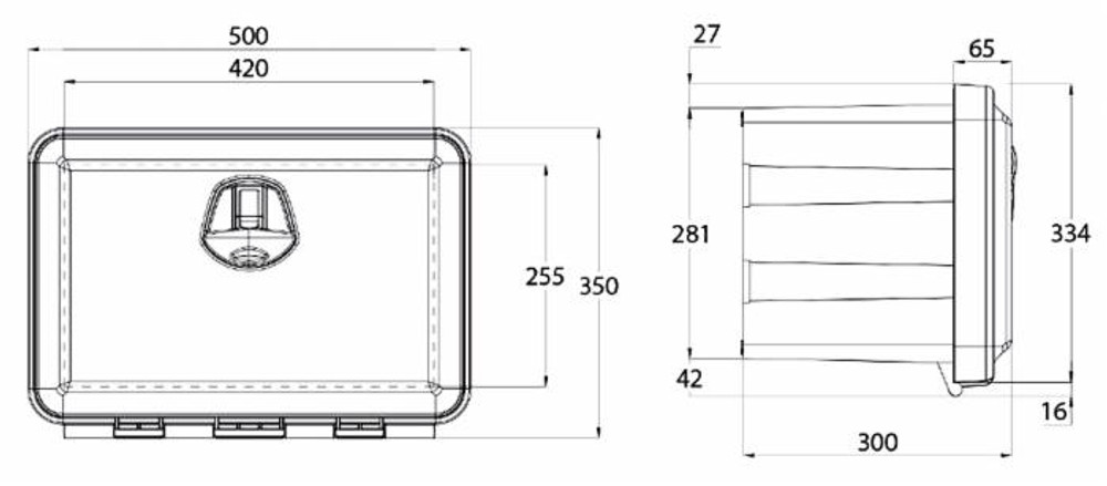 Cassetta porta attrezzi in plastica 500x350x300 - No brand