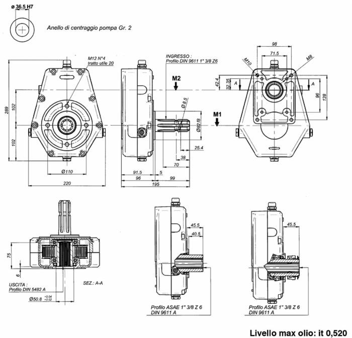 Moltiplicatore per pompa gruppo 3 rapporto 1:3 attacco maschio ghisa - Ama Refluid