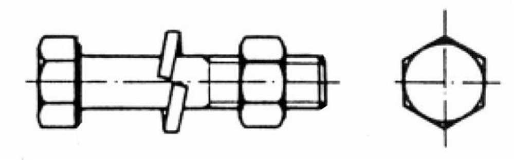 Bullone testa esagonale 8x30x1,25 - Ama
