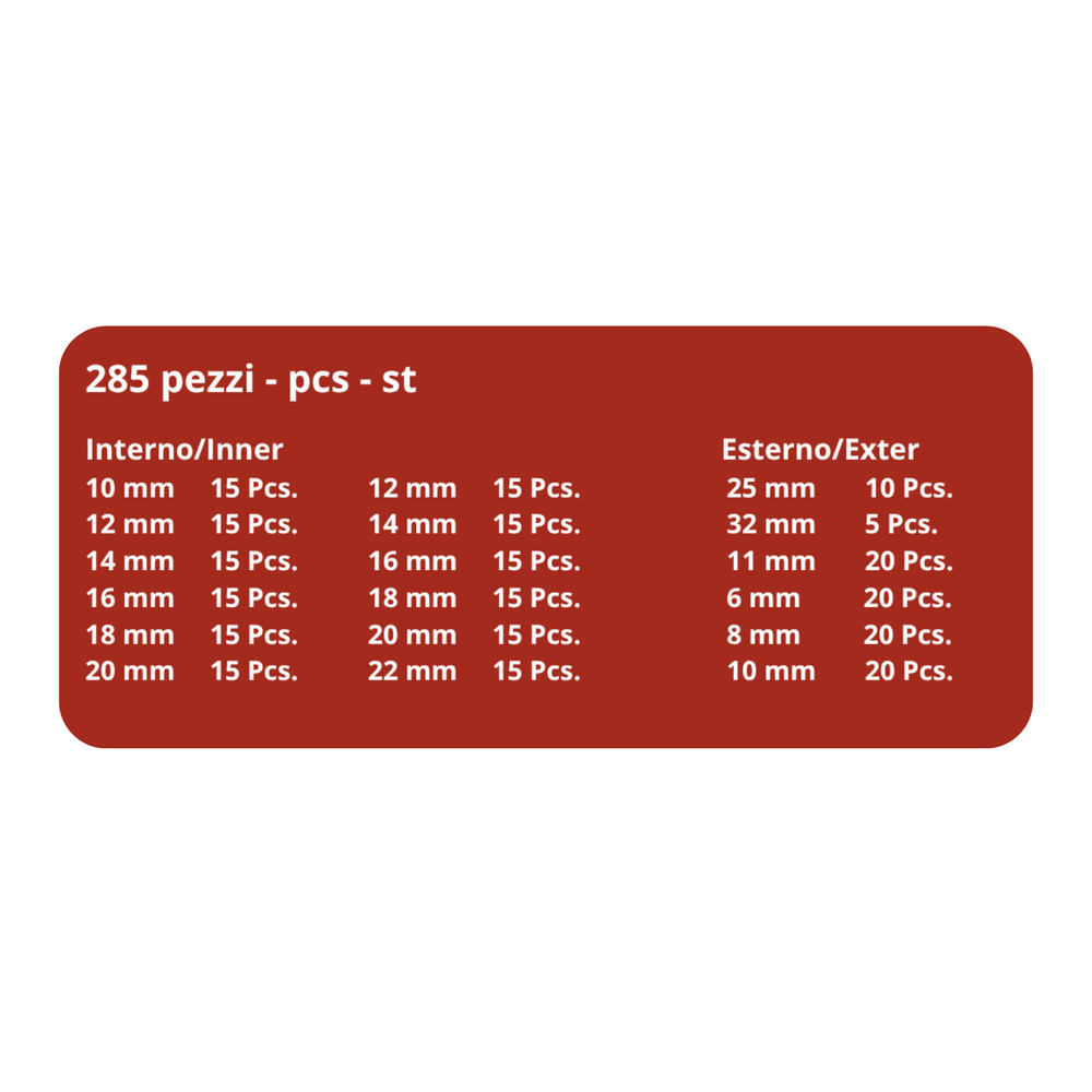 Assortimento seeger 285 pz - Ama