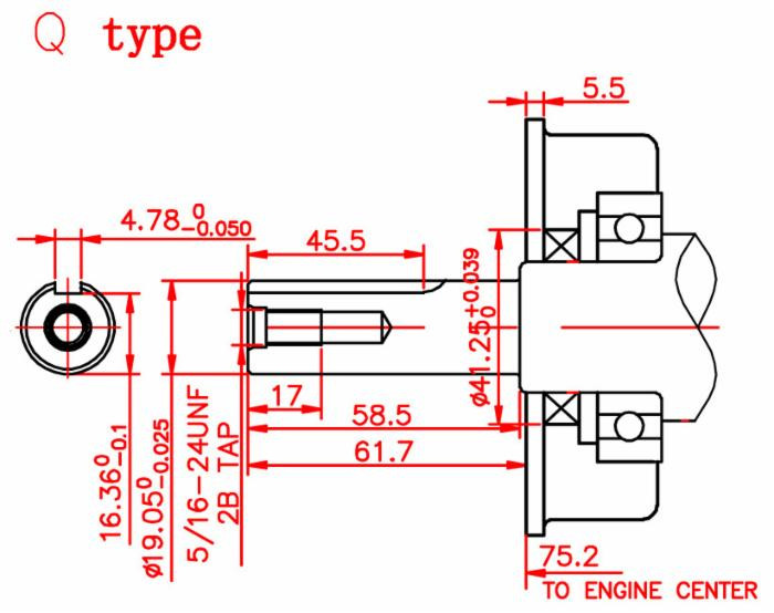 Motore a 4 Tempi Ohv 196cc 6,5Hp albero cilindrico Ø 19,5 mm - Ama