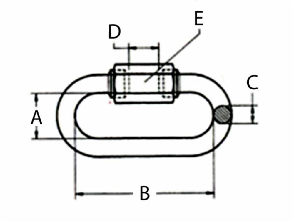 Maglia rapida zincata per catene Ø 6mm - Ama