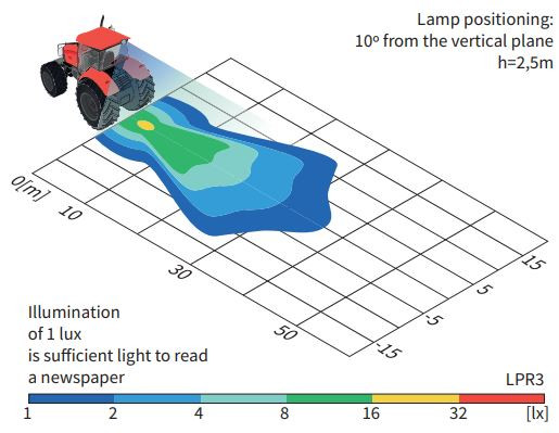 Faro da lavoro alogeno rettangolare ad ampio raggio 55-70W 156x92x85mm IP55 - Ama