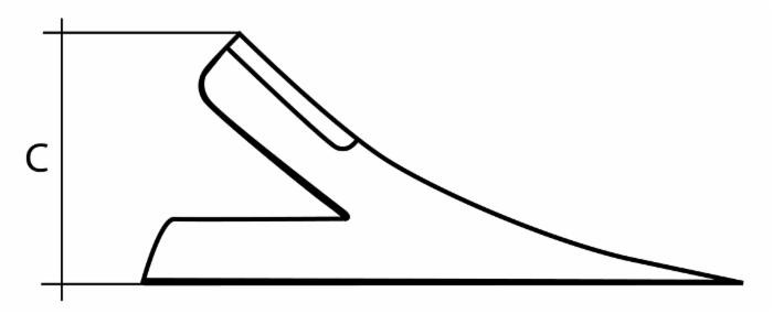 Vomerino a lancia 200x4 per coltivatori in acciaio al boro temperato - Ama