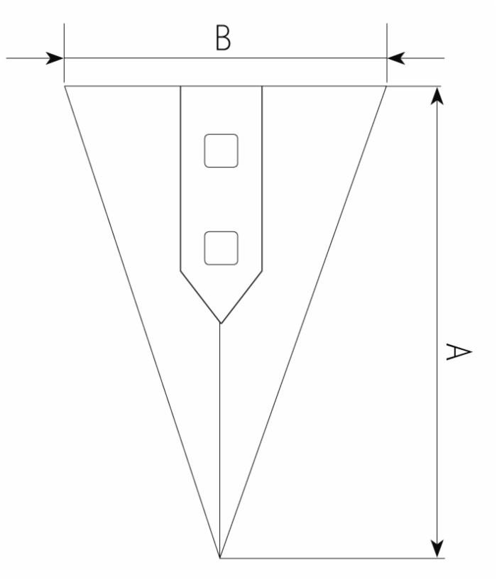 Vomerina per tiller adattabile Siciltiller con due fori di cui uno con asola a scalpello - Ama