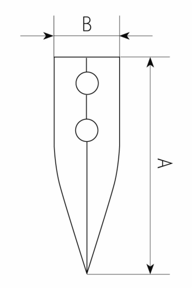 Vomerina per tiller adattabile Siciltiller con due fori di cui uno con asola a scalpello - Ama