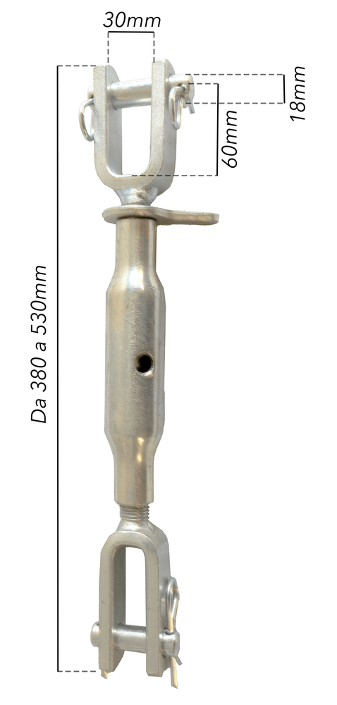 Braccio laterale sollevamento lunghezza 380-530mm - Ama