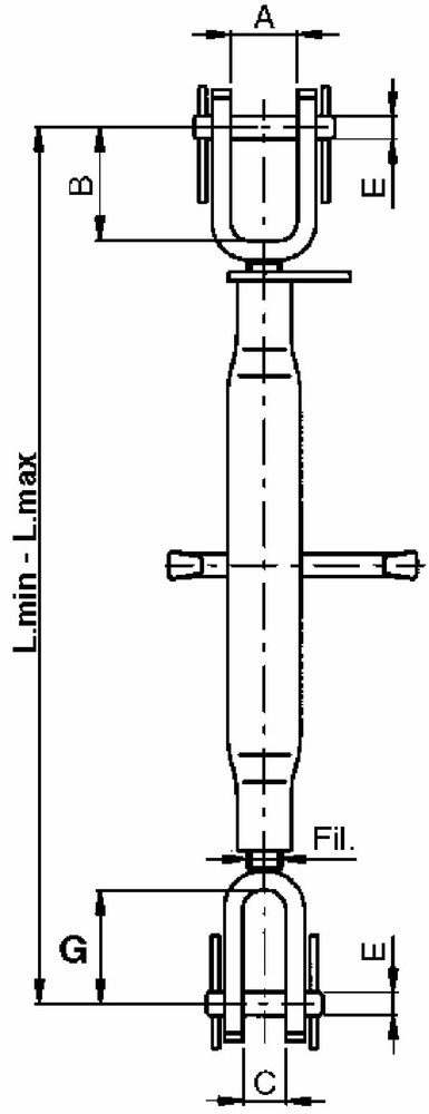 Braccio laterale sollevamento lunghezza 380-530mm - Ama