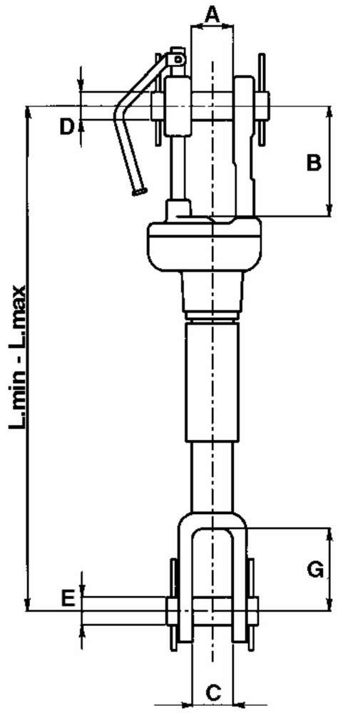 Braccio laterale sollevamento lunghezza 520-660mm - Ama