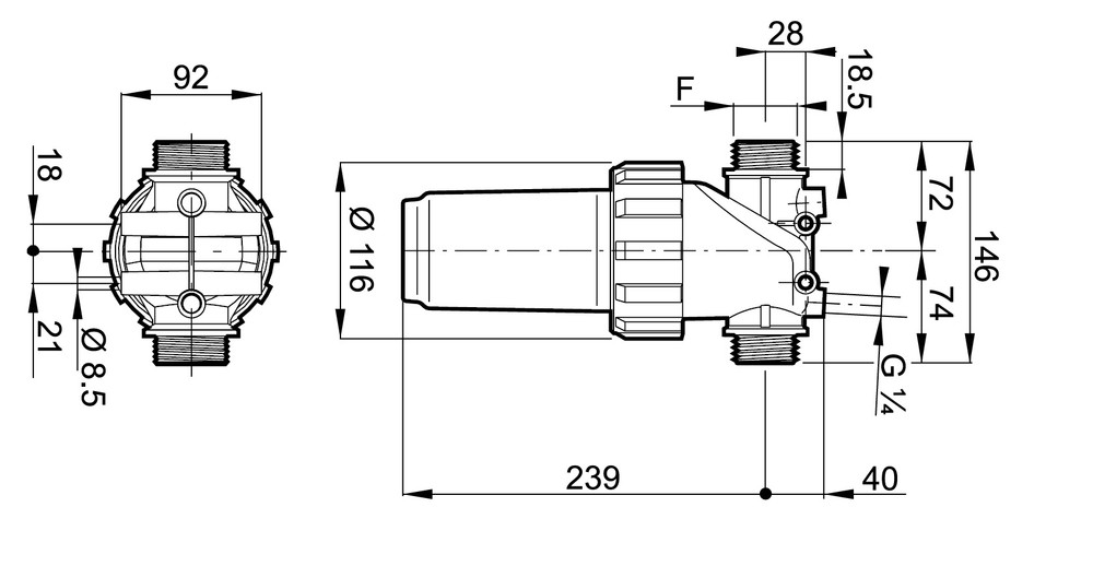 Filtro in linea 	G1 1/2 - Arag