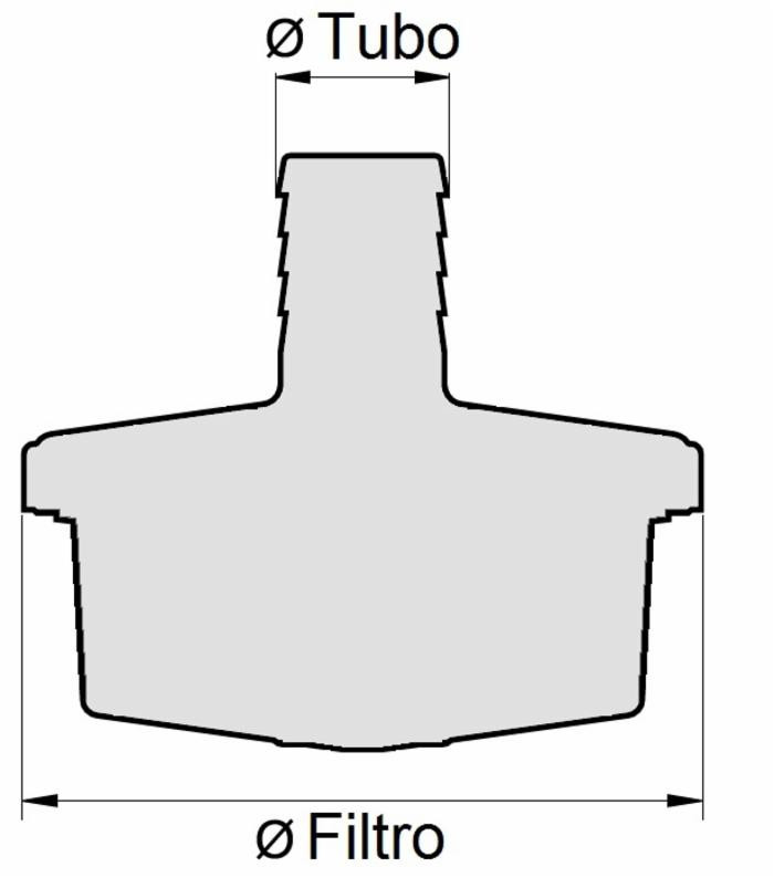 Filtro aspirazione 25 x 100 mm - No brand