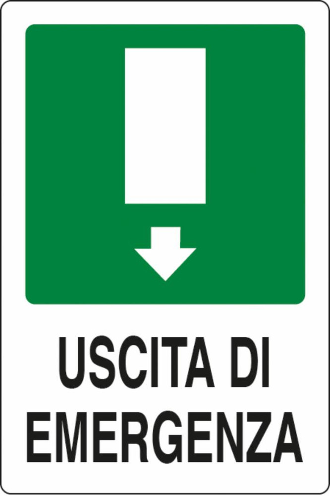 Cartello segnaletica uscita di emergenza 30x20 - Ama