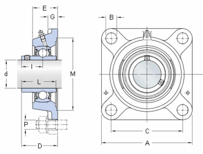 Supporto dritto autoallineante FY 30 TF SKF Ø 30 mm - Skf