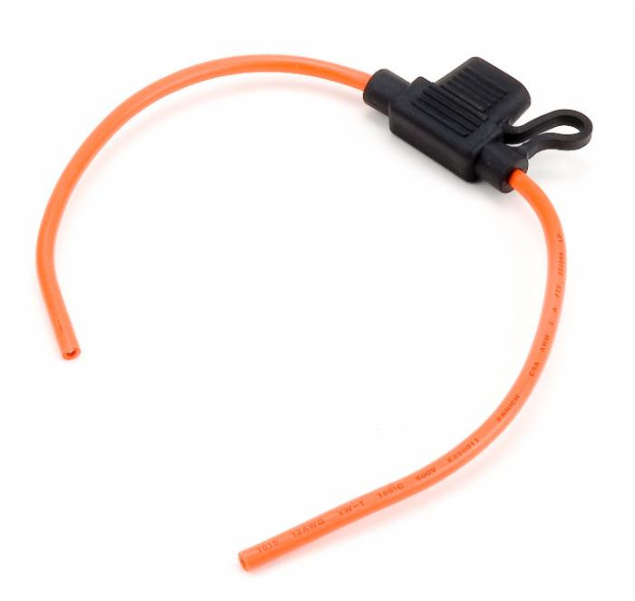 Portafusibile a tenuta stagna per fusibile bilama con cavo 4 mm² lunghezza 120 mm - Ama