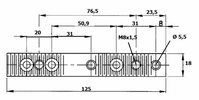 Supporto attacco lama da 2" per falciatrice adattabile al riferimento originale BCS 56148904 - 561489040 - 56159058 - Ama