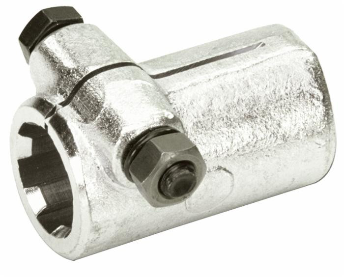 Bussola scanalata con bullone e profilo interno 1"3/8 con 6 scanalature e lunghezza 80mm - Ama