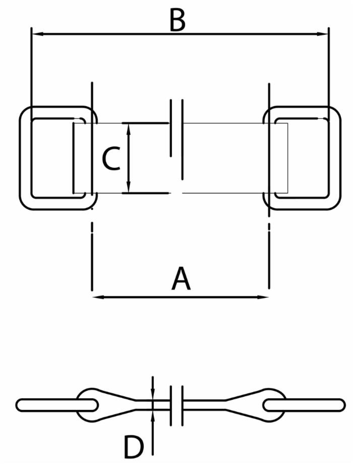 Cinghia elastica di fissaggio lunghezza totale da 280 a 390 mm - Ama