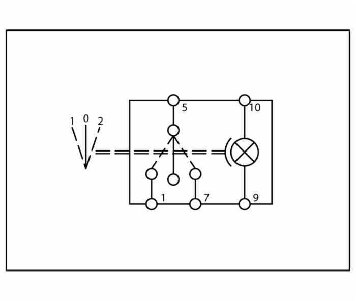 Interruttore basculante ON-OFF-ON 12V indicatore di direzione - Ama