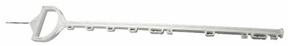 Paletto in plastica bianco con occhielli e staffa per piede h=156 cm - Ama