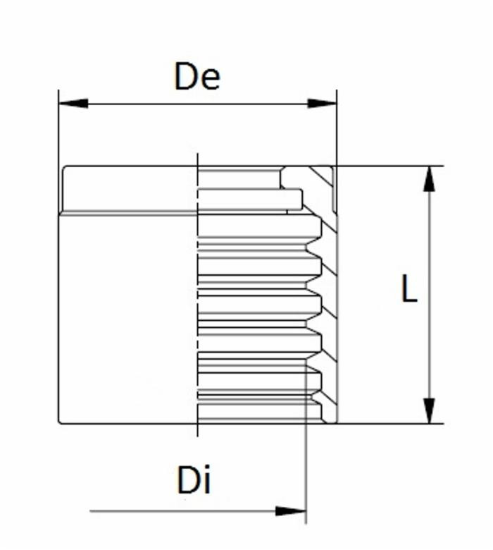 Boccola a pressare unificate no Skive (tubo da non pelare) da 1/4" - Ama Refluid