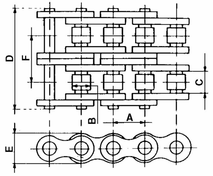 Catena doppia 12 b-2,3/4" x 7/16" - Ama
