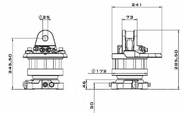 Rotatore da 5 T a 360° con flangia - Ferrari International