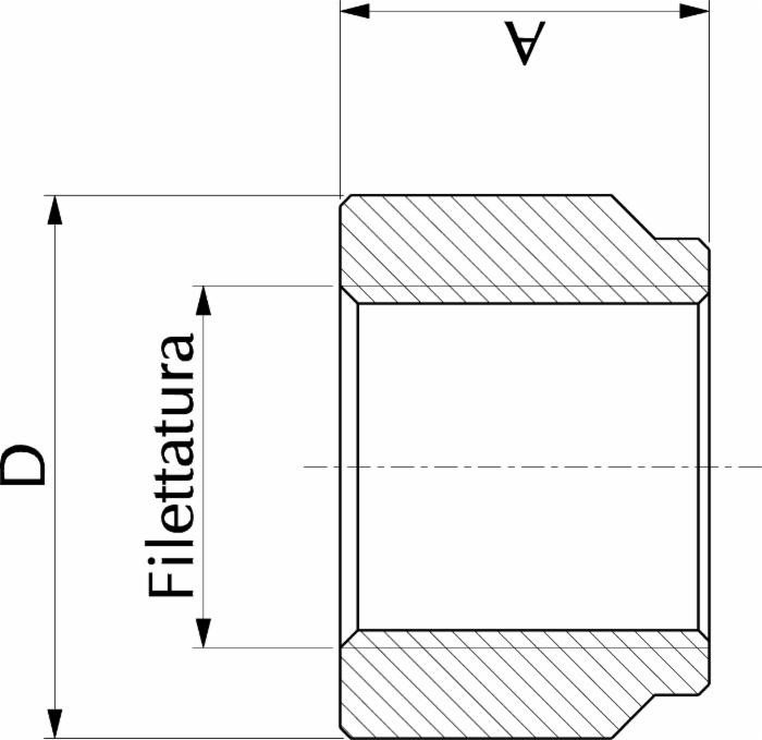 Borchia filet,femm,1/2x18 grad - Ama