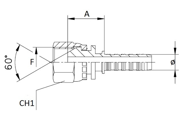 Raccordo femmina diritta a pressare filetto 1/4” tubo 1/4” - Ama Refluid