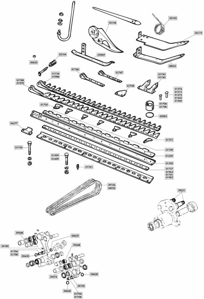 Dentiera 14 denti 2,12m adattabile Gribaldi & Salvia Superior 72 - Ama
