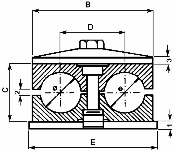 Blocchetto fermatubo a 2 posti ø 12 - Ama Refluid