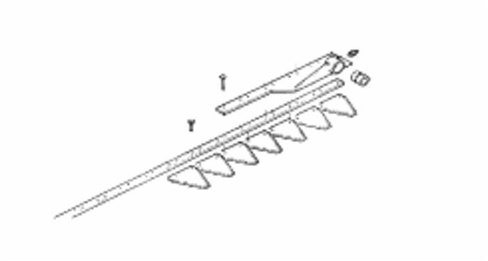 Lama 28 sezioni rigate per motofalciatrice adattabile Gaspardo FB 940 2,05m - Ama