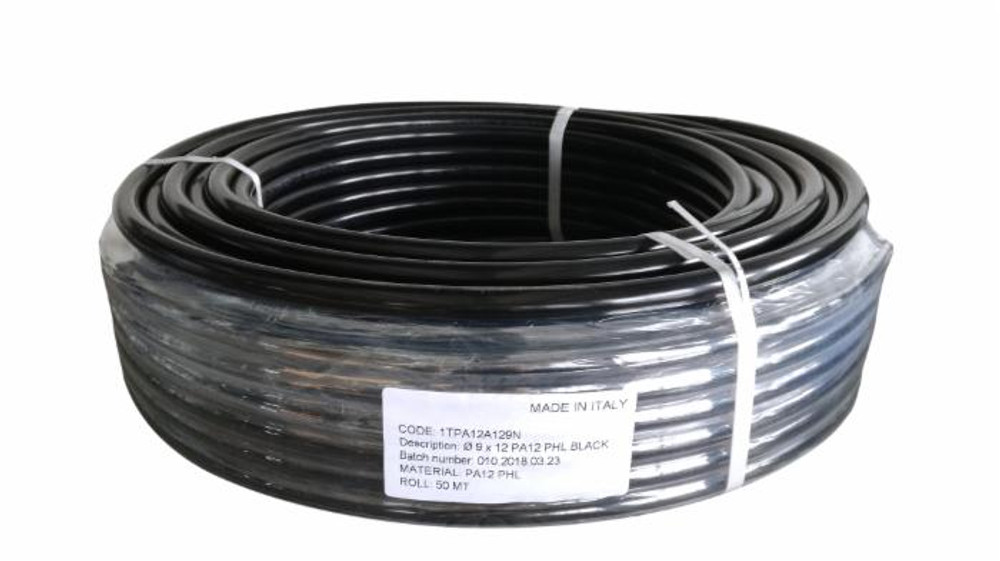 Tubo rilsan nero misura 12x8 mm Ama - Ama