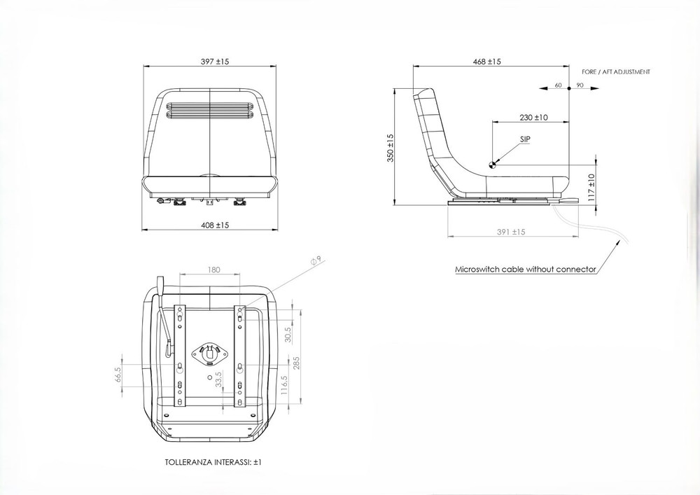 Sedile in ecopelle nero con monosocca esterna seatindustries - Seat Industries